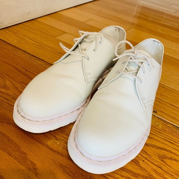 Dr. Martens Women's 1461 Mono 3-Eye White Smooth Leather - Picture 9 of 16